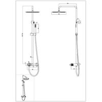 Душевая система BOHEME Stick Diamond 128-WCR White Chrom — 2