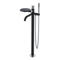 Смеситель для ванны BOHEME Stick 129-BCR Diamond Black Chrom — 1