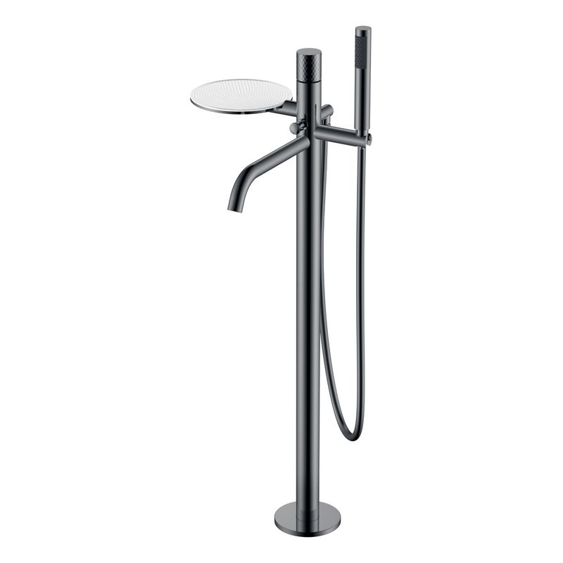 Смеситель для ванны BOHEME Stick 129-SGM Diamond Shine Gun Metal