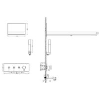 Душевая система скрытого монтажа BOHEME Fusion 130-2-CR трехпозиционная Chrome с изливом — 2