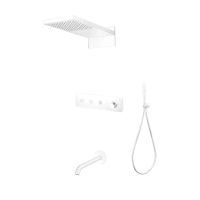 Душевая система скрытого монтажа BOHEME Fusion 130-2-MW трехпозиционная White с изливом — 1
