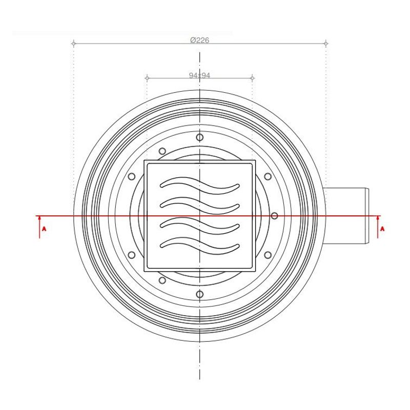 Душевой трап Pestan Confluo Standard Vertical Dry 10×10