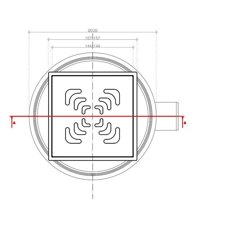Душевой трап Pestan Confluo Standard Square 1 Mask 13000073 15×15