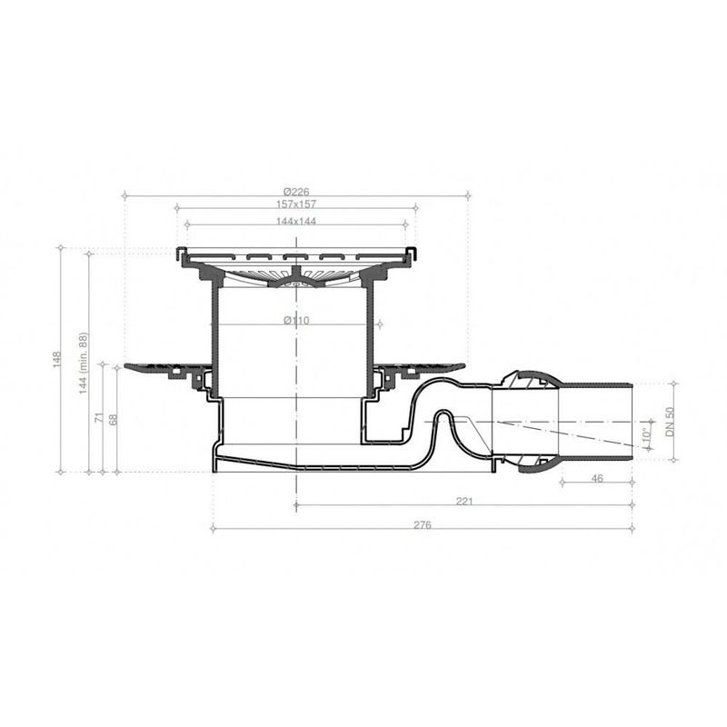 Душевой трап Pestan Confluo Standard Drops 4 Mask 13000079 15×15