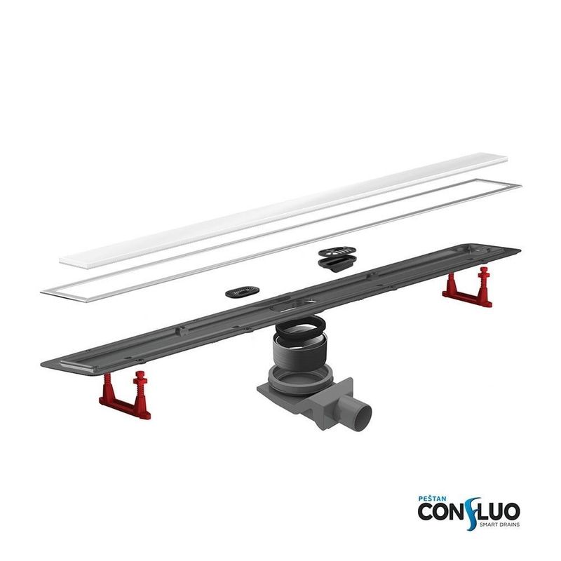 Душевой лоток Pestan Confluo Premium White Glass Line 650 13000283 (Вставка-перевёртыш)