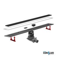 Душевой лоток Pestan Confluo Premium Black Glass Line 650 13000293 (Вставка-перевёртыш) — 2