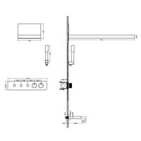 Душевая система скрытого монтажа BOHEME Fusion 131-2-G с термостатом и изливом золото — 2