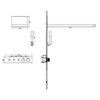 Душевая система скрытого монтажа BOHEME Fusion 131-B с термостатом черный — 2