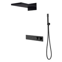 Душевая система скрытого монтажа BOHEME Fusion 131-B с термостатом черный — 1