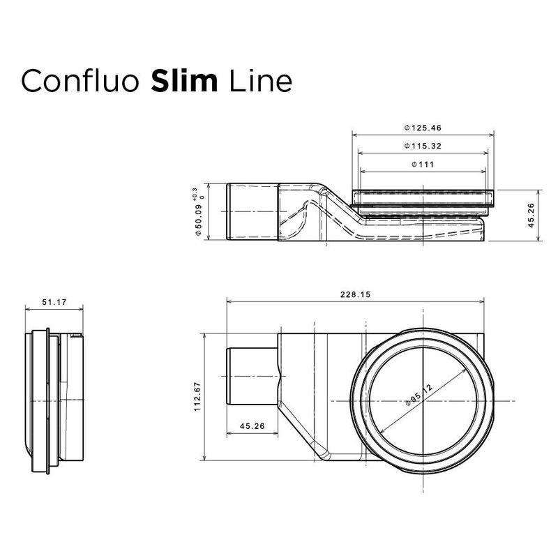 Душевой лоток Pestan Confluo Slim Line 450 OLD 13100031