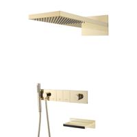 Душевая система скрытого монтажа BOHEME Zodiac 132-2-MG трехпозиционная Matt Gold с изливом — 1