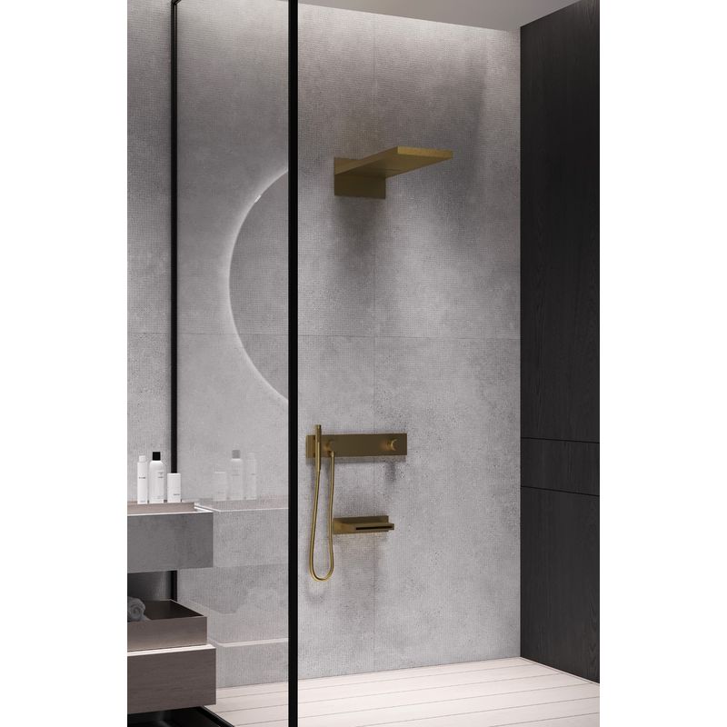 Душевая система скрытого монтажа BOHEME Zodiac 132-2-MG трехпозиционная Matt Gold с изливом