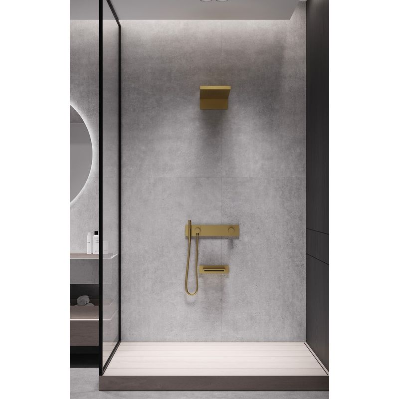 Душевая система скрытого монтажа BOHEME Zodiac 132-2-MG трехпозиционная Matt Gold с изливом