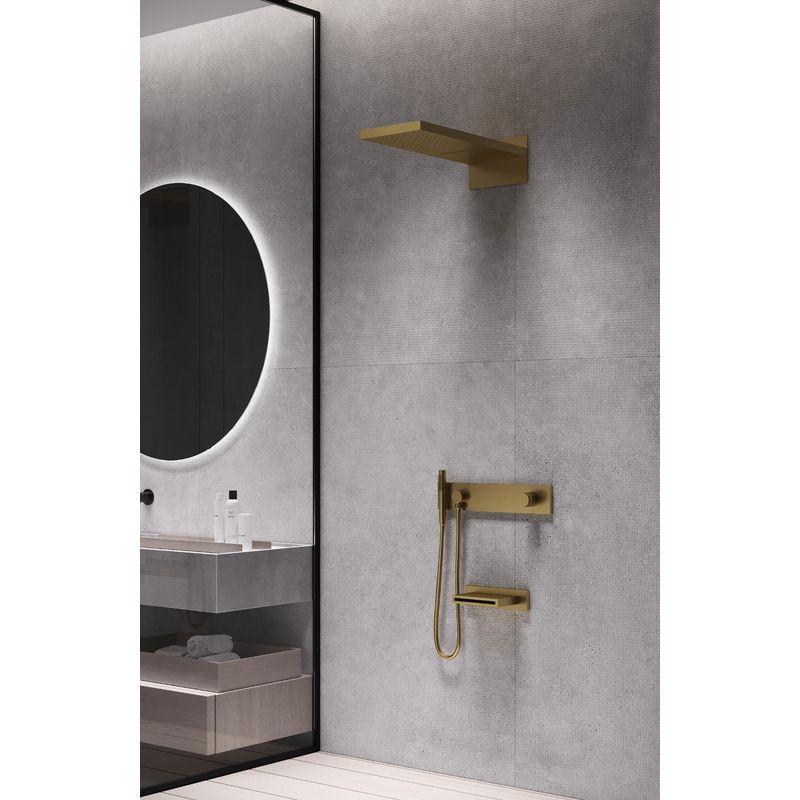 Душевая система скрытого монтажа BOHEME Zodiac 132-2-MG трехпозиционная Matt Gold с изливом