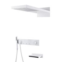 Душевая система скрытого монтажа BOHEME Zodiac 132-2-MW трехпозиционная Matt White с изливом — 1