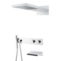 Душевая система скрытого монтажа BOHEME Zodiac 133-2-CR трехпозиционная Chrome с термостатом и изливом — 1