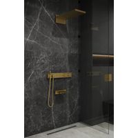 Душевая система скрытого монтажа BOHEME Zodiac 133-2-MG трехпозиционная Matt Gold с термостатом и изливом — 3