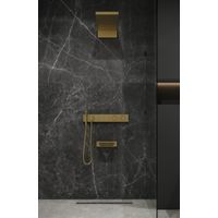 Душевая система скрытого монтажа BOHEME Zodiac 133-2-MG трехпозиционная Matt Gold с термостатом и изливом — 2