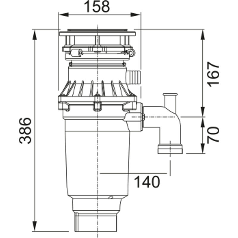 Измельчитель пищевых отходов Franke TE-75S Slim / 134.0607.344