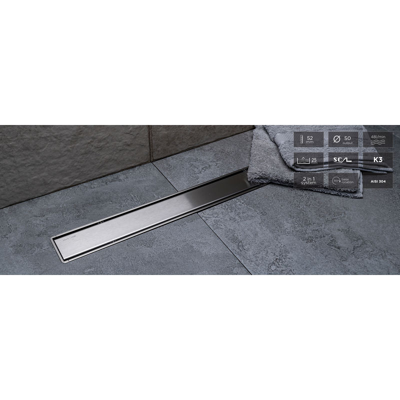 Душевой лоток Pestan Confluo Primo Compact Line 850 13702512 линейный 2в1