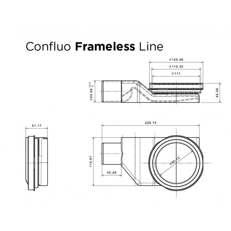 Душевой трап линейный 2в1 Pestan Confluo Frameless Line 650 NEW