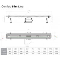 Душевой лоток Pestan Confluo Slim Line 13704162 щелевой 750 Black matte — 5