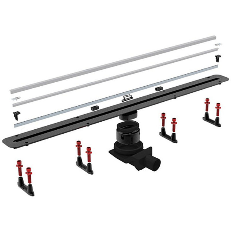 Душевой лоток Pestan Confluo Slim Line 13704162 щелевой 750 Black matte