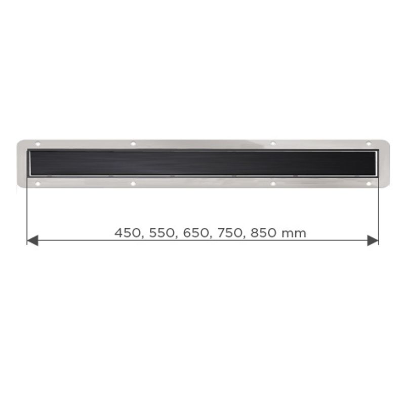 Душевой лоток Pestan Confluo Primo Compact Line 13704193 линейный 2в1 750 Black matte