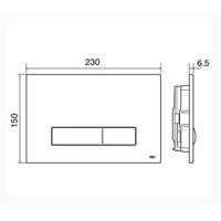 Кнопка смыва OLI Glam 139180 хром матовый OliPure — 4