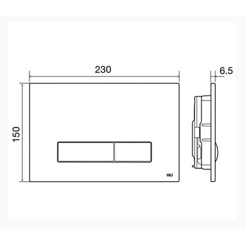 Кнопка смыва OLI Glam 139181 черная soft-touch OliPure / Fresh
