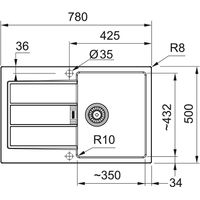 Кухонная мойка из искусственного камня Franke S2D 611-78 143.0618.368 оникс — 4