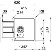 Кухонная мойка из искусственного камня Franke S2D 611-62/435 143.0628.361 белый — 2