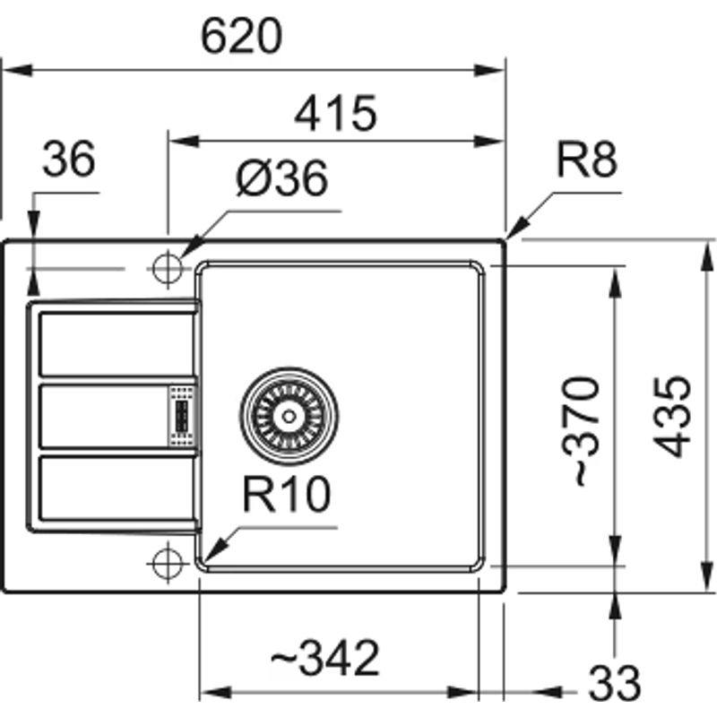 Кухонная мойка из искусственного камня Franke S2D 611-62/435 143.0628.361 белый