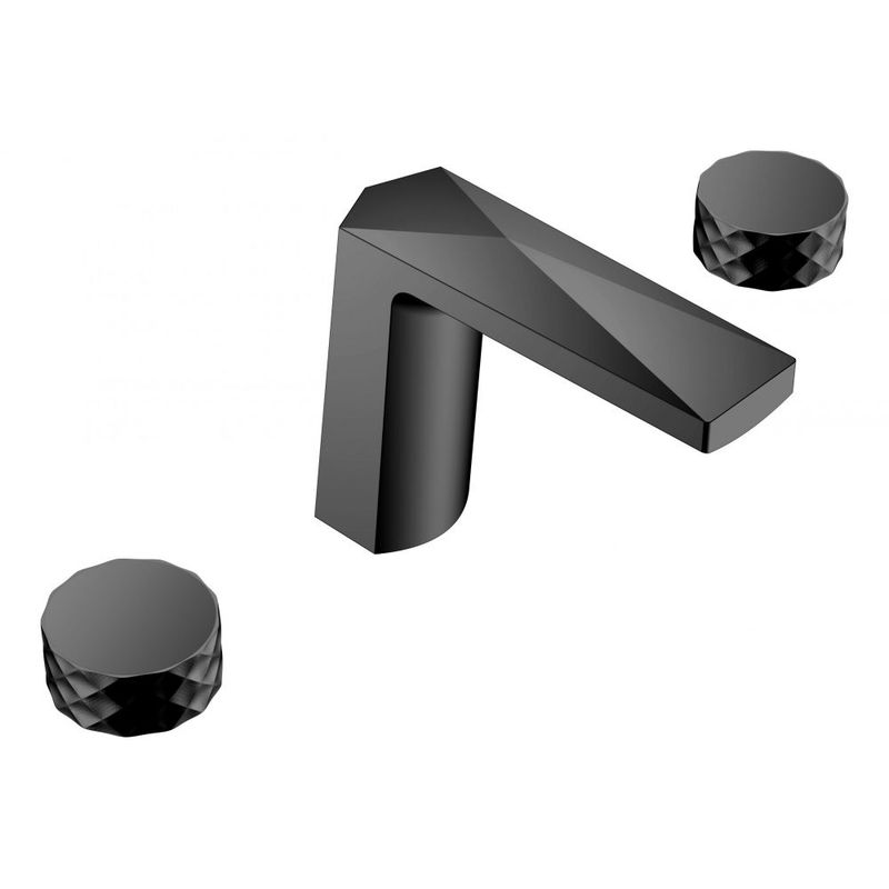 Смеситель для раковины BOHEME Venturo 150-B-DIAMOND на 3отв. ручка DIAMOND черный