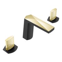 Смеситель для раковины BOHEME Venturo 150-BG-TOUCH на 3отв. ручка TOUCH черный-золото — 1