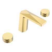 Смеситель для раковины BOHEME Venturo 150-G-DIAMOND на 3отв. ручка DIAMOND золото — 1