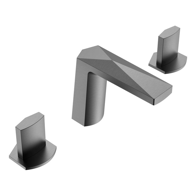 Смеситель для раковины BOHEME Venturo 150-GM-ICE на 3отв. ручка ICE Gun Metall