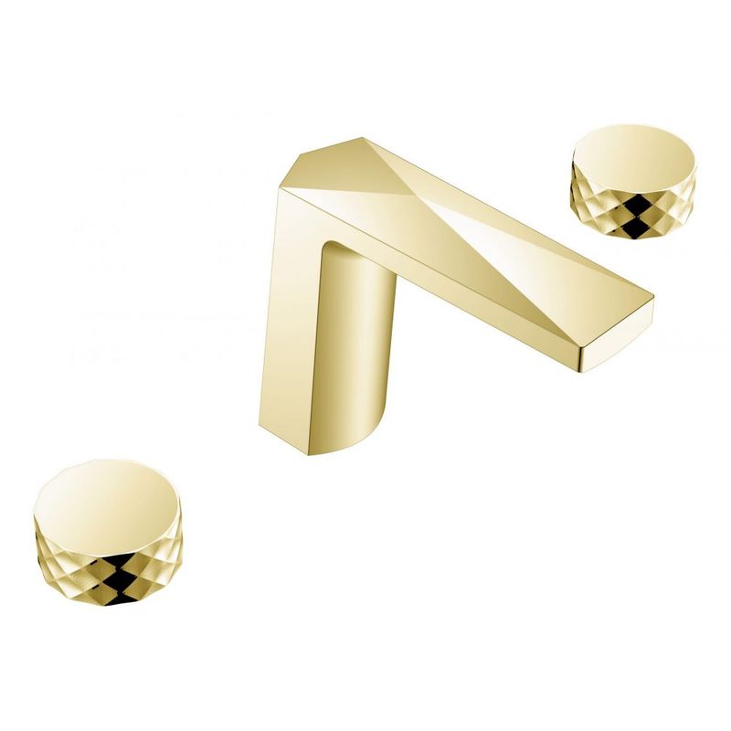 Смеситель для раковины BOHEME Venturo 150-MG-DIAMOND на 3отв. ручка DIAMOND Matt Gold