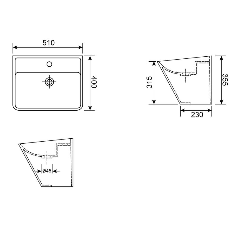 Раковина Wellsee FR.Euphoria 150103000 51×40 см (темно-зеленый)