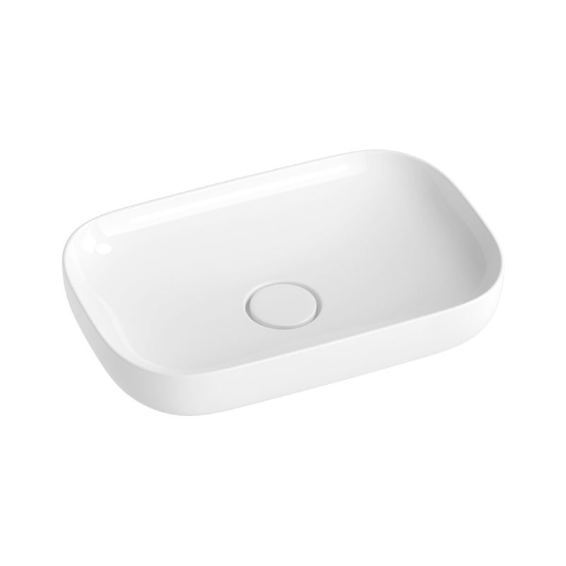 Раковина Wellsee Croquis 150301000 60×40 см керамическим клапаном (глянцевый белый)