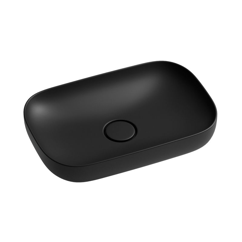 Раковина Wellsee Croquis 150302000 60×40 см керамическим клапаном (матовый черный)