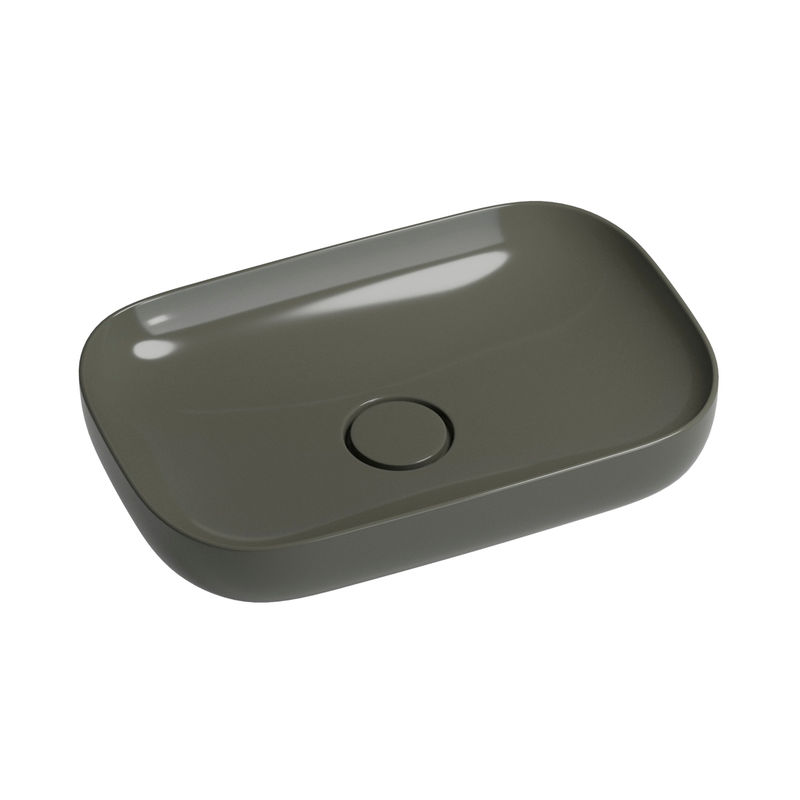 Раковина Wellsee Croquis 150304000 60×40 см керамическим клапаном (антрацит)