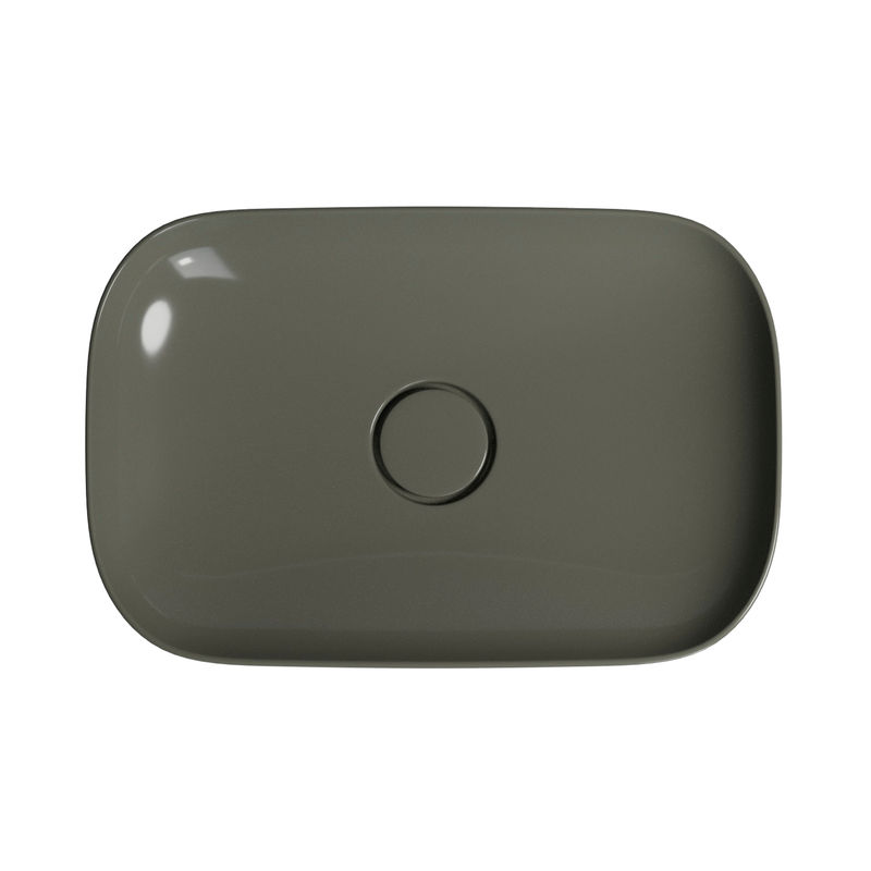 Раковина Wellsee Croquis 150304000 60×40 см керамическим клапаном (антрацит)