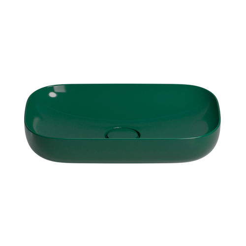 Раковина Wellsee Croquis 150305000 60×40 см керамическим клапаном (темно-зеленый)