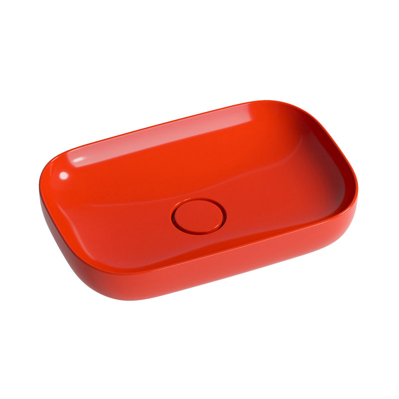 Раковина Wellsee Croquis 150309000 60×40 см керамическим клапаном (красный)