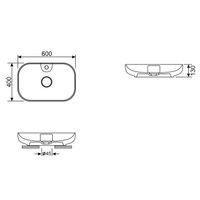 Раковина Wellsee Croquis 2.0 150401000 60×40 см керамическим клапаном (глянцевый белый) — 4