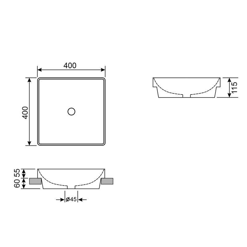 Раковина Wellsee Doux 150501000 40×40 см (глянцевый белый)