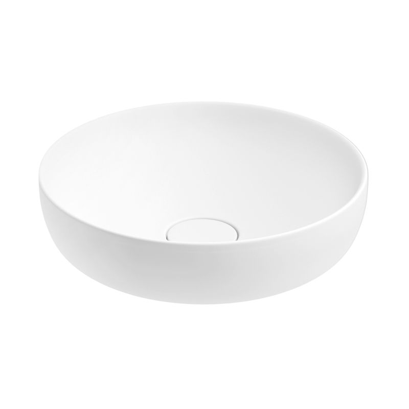Раковина Wellsee Chalice Perfection 150603000 42×42 см керамическим клапаном (матовый белый)