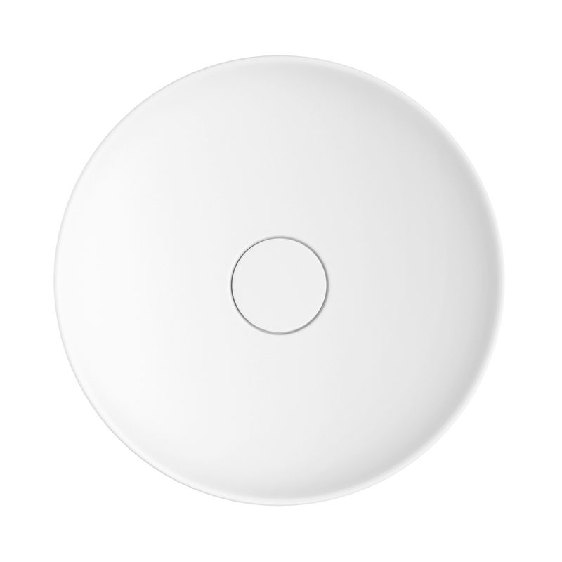 Раковина Wellsee Chalice Perfection 150603000 42×42 см керамическим клапаном (матовый белый)