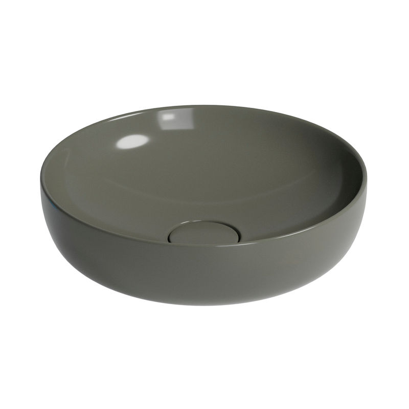Раковина Wellsee Chalice Perfection 150604000 42×42 см керамическим клапаном (антрацит)